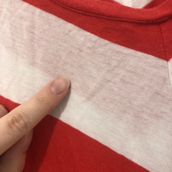 Gap Red and White Chevron Print Stripes Comfy XS - Picture 6 of 7